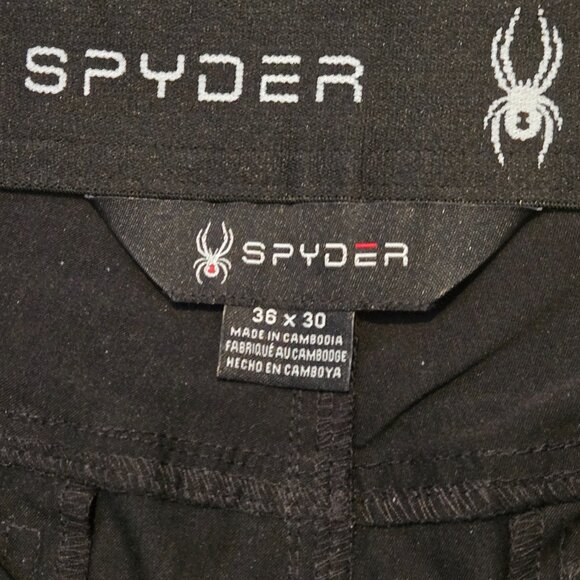 NWOT SPYDER Black Core 5 Pocket Pants 36 x 30 - Picture 6 of 12